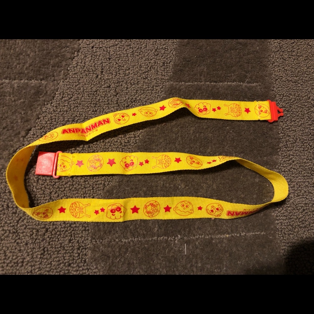 Anpanman Lanyard Yellow & Red Japan Exclusive Push-Clip / Buckle Style Anime